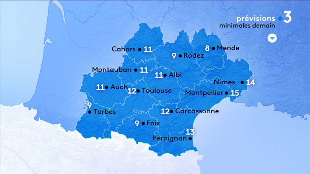 Météo de ce mardi : accalmie du côté des précipitations set thermomètre en baisse occitanie esl