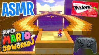 ASMR Gaming Super Mario 3D World  Relaxing Gum Chewing  Nintendo Switch Pro Controller Sounds