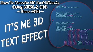 How To Create 3D Text Effect Using Text Shadow Property in CSS ~ Pure CSS Text Effects