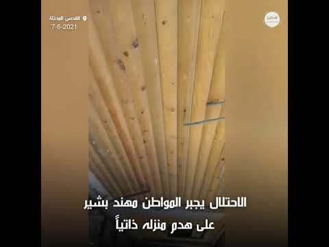 الاحتلال يجبر المواطن مهند بشير في حي بشير على هدم منزله ذاتيا
