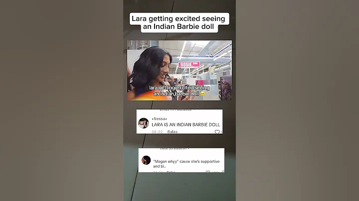 ‎Lara getting excited seeing ‎an Indian Barbie doll #lara #megan #yoonchae #katseye #shorts