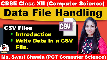 INTRODUCTION OF CSV FILES | WRITE DATA IN A CSV FILE | WRITEROW() | WRITEROWS | CBSE 12 | COMP SCI