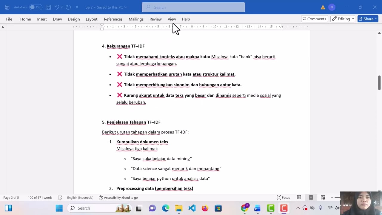 PRAKTIKUM REPRESENTASI TEKS (TF-IDF) DENGAN GOOGLE COLAB