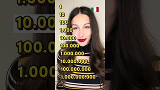 From 1 To 1 Billion In Italian 