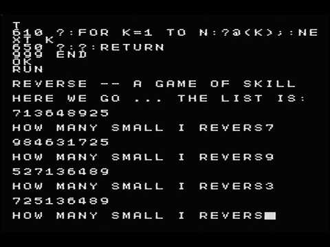 豊四季TinyBASIC for STM32F103用 「REVERSE」