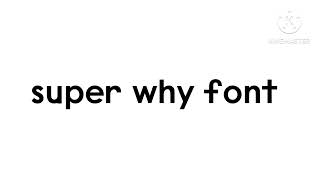 super why font