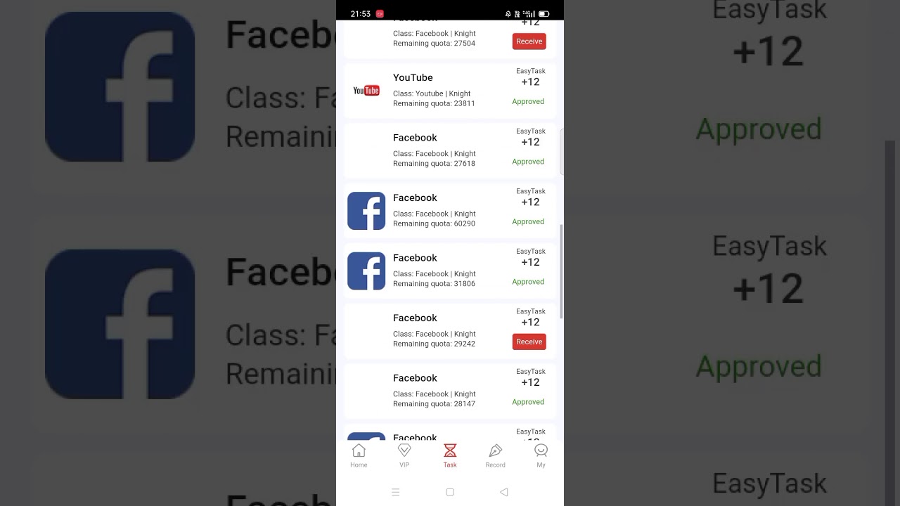 How to withdraw from Easy task