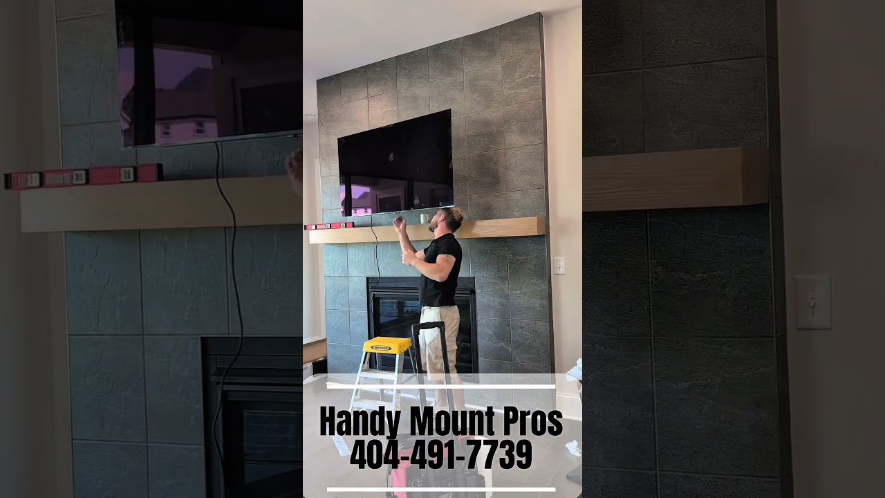 Professional OLED TV Mounting on Tile Wall with Soundbar Setup | Handy Mount Pros