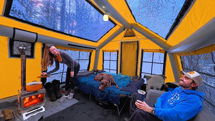 Luxury Winter Camping in Extreme Cold (-30ºC) | Inflatable Tent Adventure thumbnail