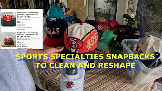 35 VINTAGE HATS TO CLEAN &amp; RESHAPE. Sports Specialties,College Snaps, Disney, NIKE and more!