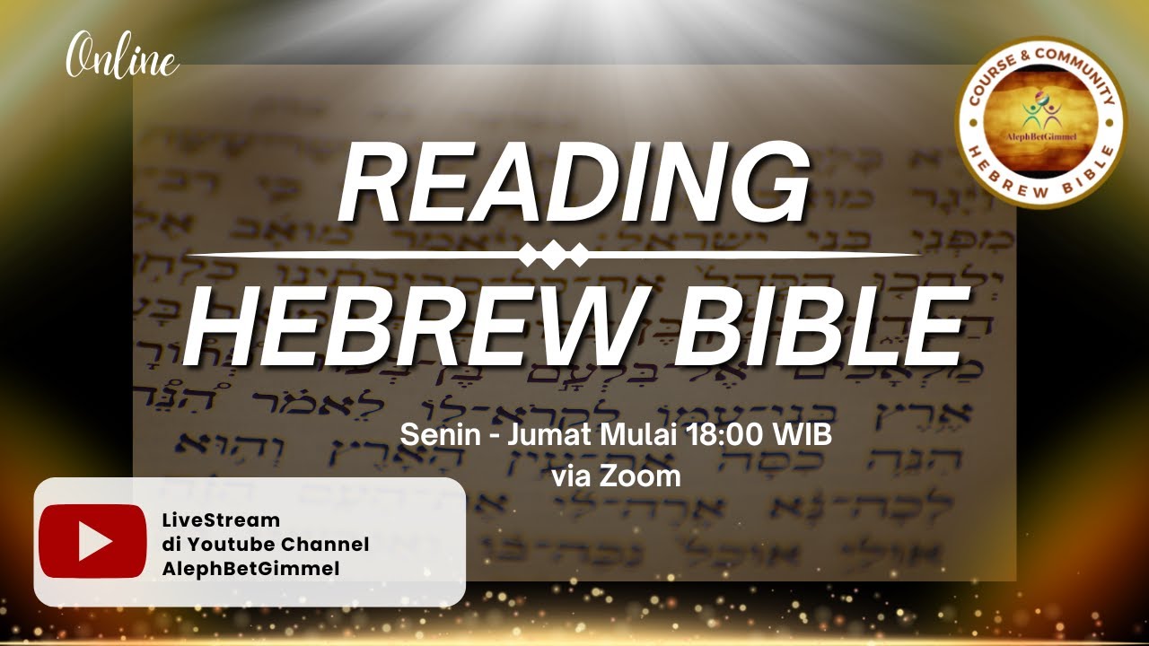 Reading Hebrew Bible - Genesis 6-7 - YouTube