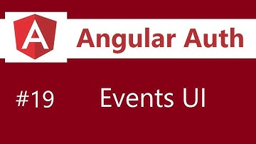 Angular Authentication Tutorial - 19 - Events UI