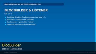 Buổi 4 Level 2 (Flutter Nâng cao): State Management với BLoC Pattern