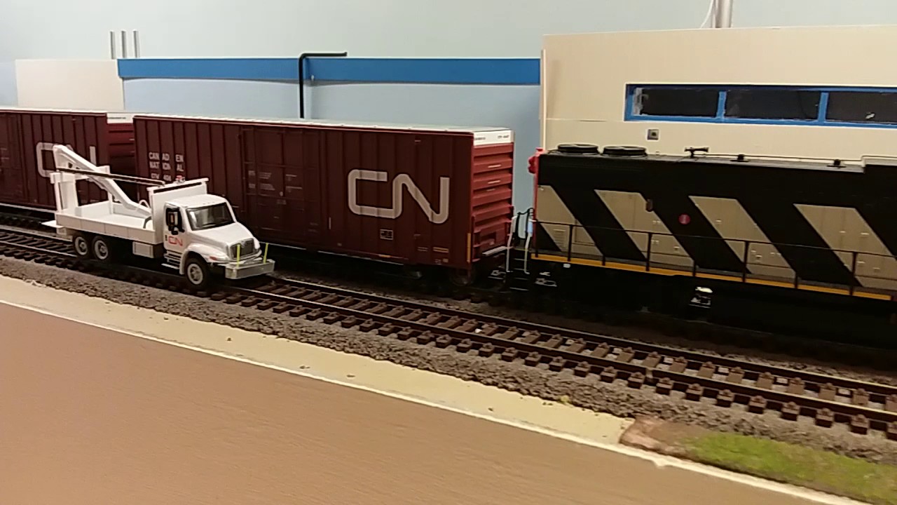 Boley  hi rail boom truck conversion,  how scale  in process