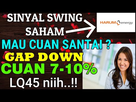 SAHAM GAP DOWN LQ45 HRUM Analisa Saham Swing Bisa Cuan Santai Sampai 10%