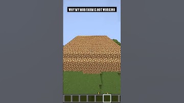 Why my mob farm is not working #shorts #minecraft #shortsfeed
