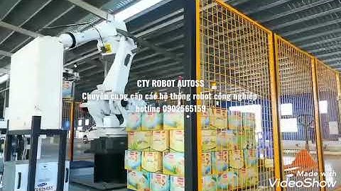 ROBOT GẮP THÙNG NƯỚC FANUC - CTY ROBOT AUTOSS LH 0902565159