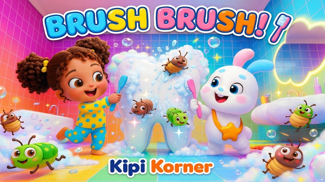 How to Brush Your Teeth Song I Brush Timer Song I I Love Brushing I Bye Bye Sugar Bugs I Kipi Korner