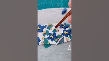 #shorts polymer Clay flower slab, marble clay, handmade jewelry, statement earrings DIY tutorial