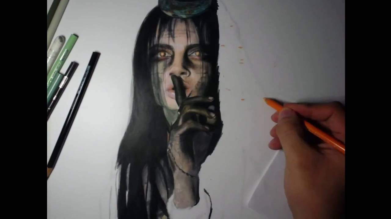 Drawing Cara Delevingne as Enchantress - Suicide Squad 