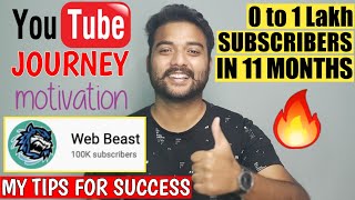 1 LAKH SUBSCRIBERS COMPLETED (**EMOTIONAL)  My Journey So Far | 100K Special Motivational Video