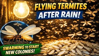 Flying Termites After Rain Amazing Swarm Of Alates Nature Phenomenon
