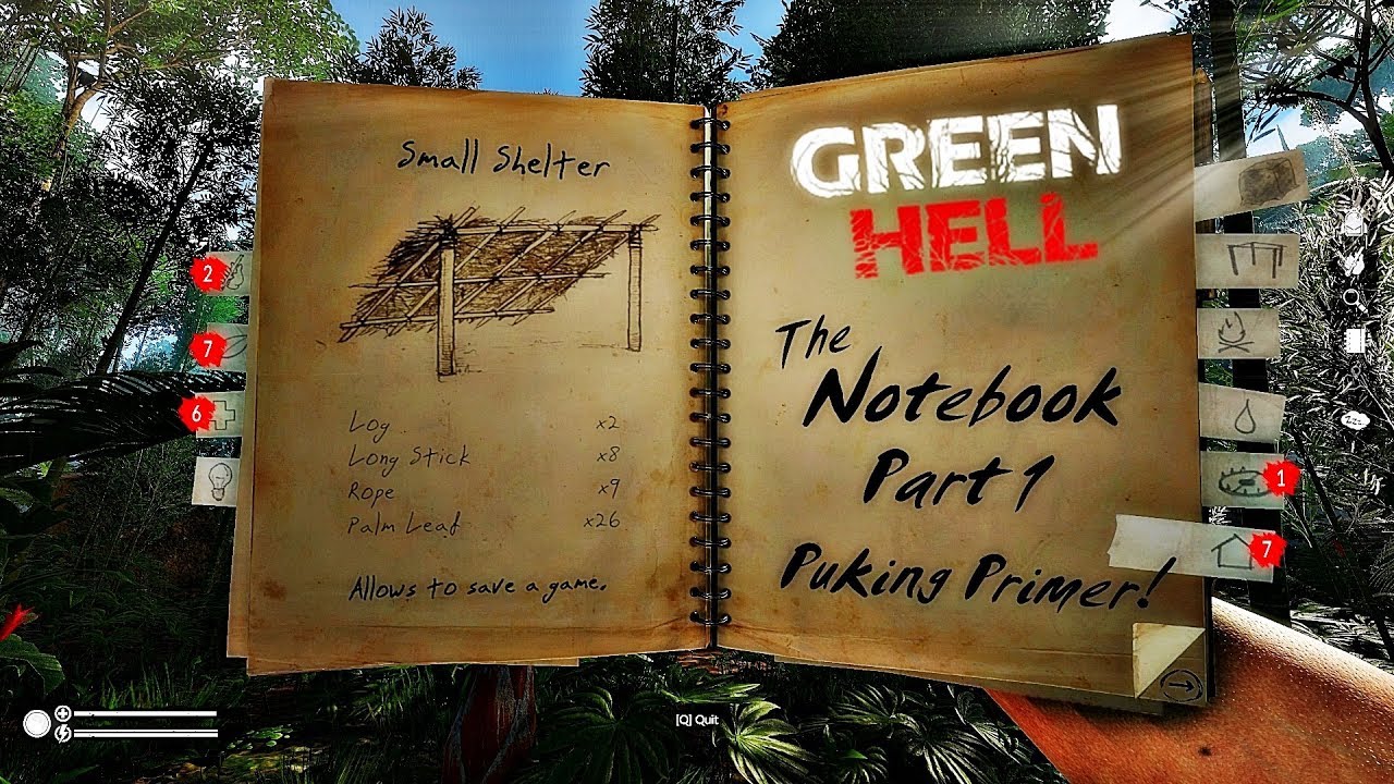 Green Hell - The Notebook - Part 1 - Puking Primer! - YouTube