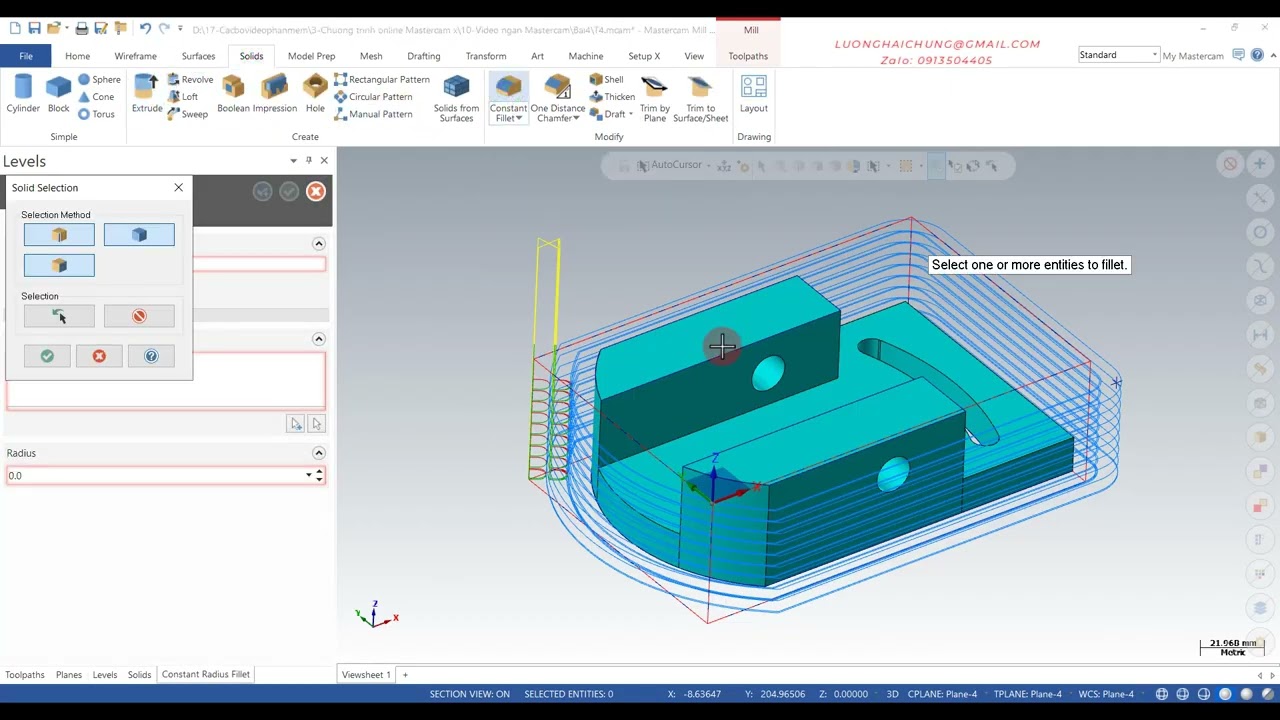 Mastercam - Tạo trường lệnh truy cập nhanh (Bài 4)