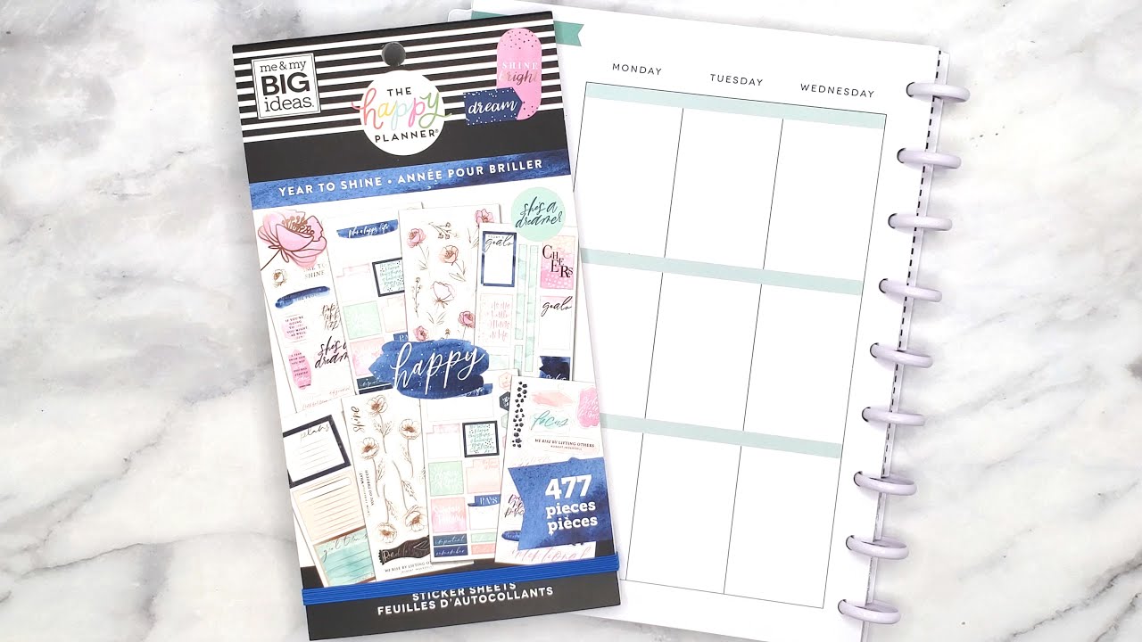 Plan With Me - NEW STICKERS: Year To Shine + STAMPING & DIY Checklists | CLASSIC Happy Planner 2020