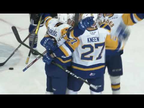 Martin Fasko-Rudas first hat trick in season Saskatoon Blades (WHL) 19/20