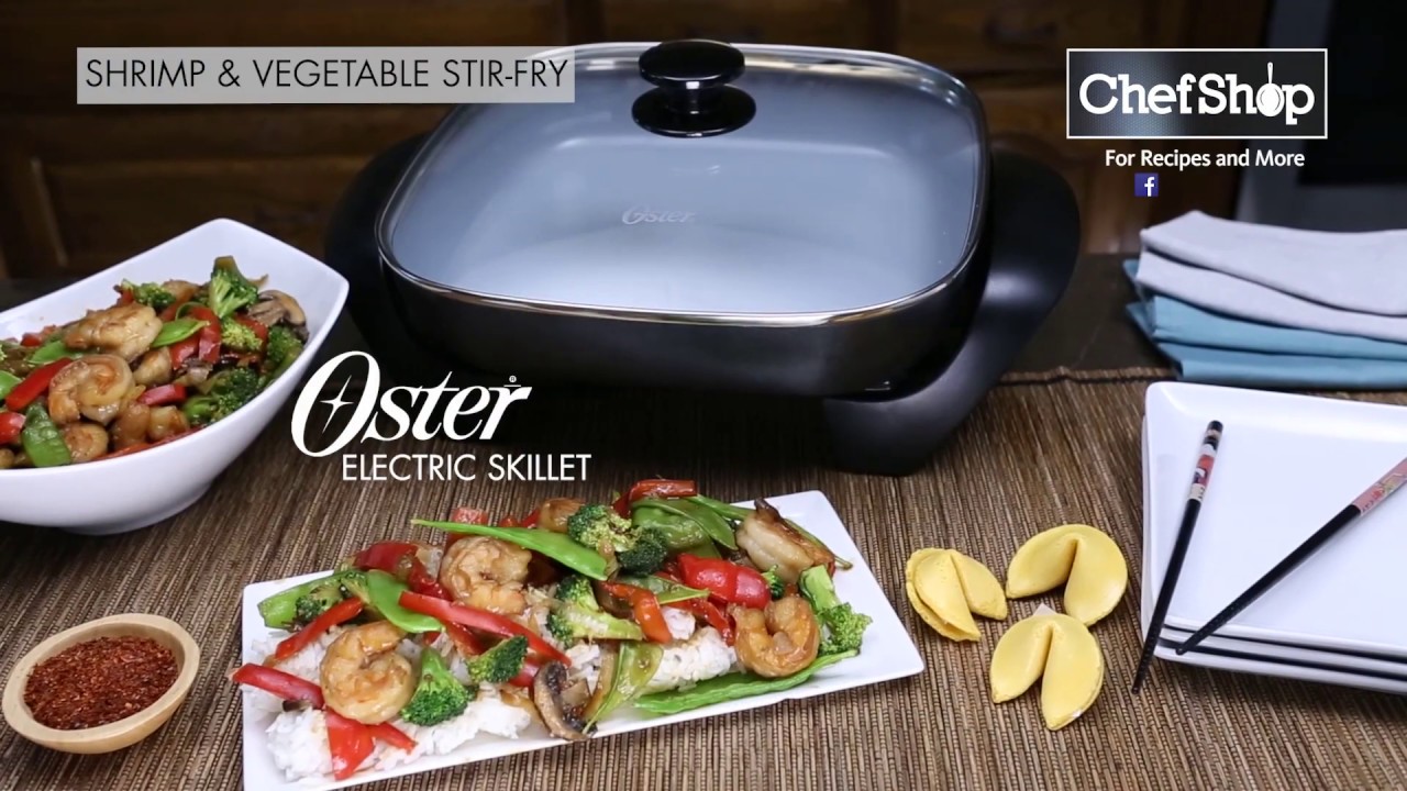 Shrimp & Veggie Stir Fry  Oster Electric Skillet 