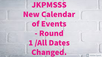 JKPMSSS/New Calendar of Events Released By PMSSS/All Dates Changed/Round 2nd Update/South Boy.