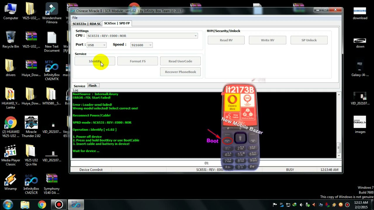 ITEL IT2173B FLASH FILE SC6531E Without Password Itel 2173 boot key