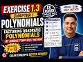 Factoring Quadratic Polynomials by Middle Term Split Method | Polynomials Class 10 Ex 3 Part 2