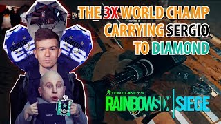 Pengu-PENTA Carrying Sergio "Bald Genius" to Diamond... Cheaters in Ranked