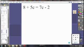 9.29.15 - Alg. 1 - Solving Equations with Variables on Both Sides