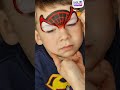 Spin / Miles Morales / Black Spiderman face paint tutorial #facepainttutorial #shorts