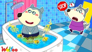 Oh no, Wolfoo pees in the bathtub! - Cartoons for kids @wolfooseries-officialchannel