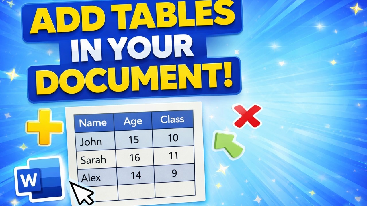 How to Add Tables in Microsoft Word - YouTube
