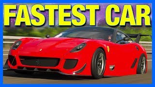 Forza horizon 4's fastest car is the ferrari 599xx evo! fh4's evo can
reach 323mph and new even better than mosler! if...