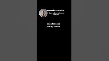 Supreme Court  - Ex-parte decree set aside