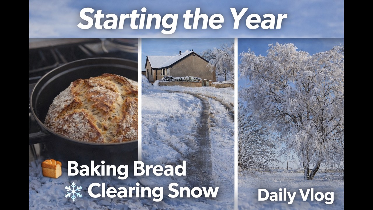 Starting the Year at Home ❄️ Baking Bread, Snow & Winter Views