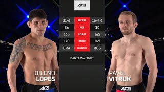 Дилено Лопез vs. Павел Витрук | Dileno Lopes vs. Pavel Vitruk | ACA 123 - Moscow