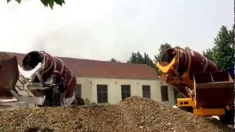 2 sets self-loading concrete mixer test video