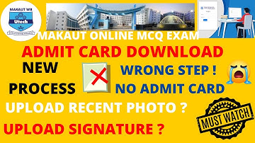 MAKAUT new Update || Makaut Admit Card Generate for Online Mcq Exam || Photo & Signature upload Must