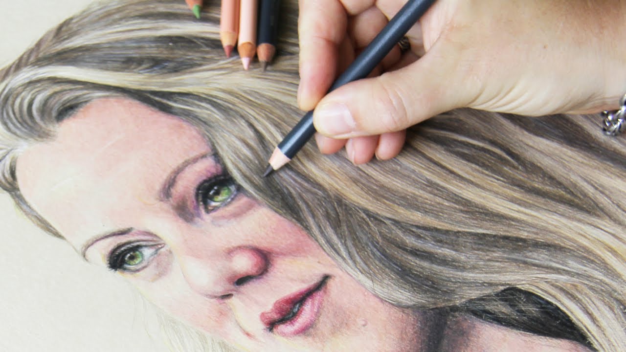 Hoe teken je een zelfportret met kleurpotlood | portrettekenen | tekentutorial