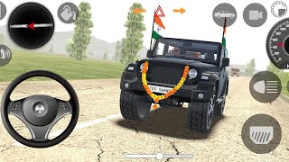 NEW BLACK MAHINDRA THAR GAME || DOLLAR SONG THAR OFFROAD GAMEPLAY OF THAR IN VILLAGE ||