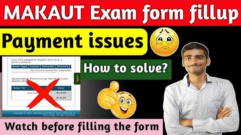 🔥Makaut Exam form fillup issue😰How to solve 🤔#makaut_exam