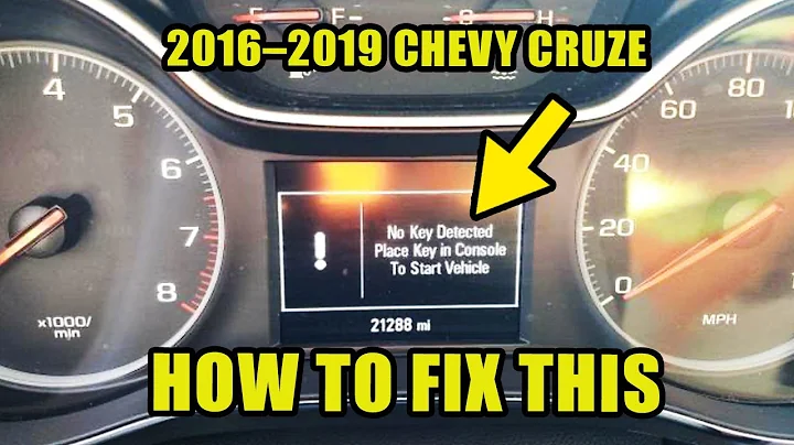 2016-2019 Chevrolet Cruze : No Remote Detected Fix - Use This Hidden Key Slot