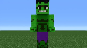 Minecraft 360: How To Make A Hulk Statue (The Avengers)